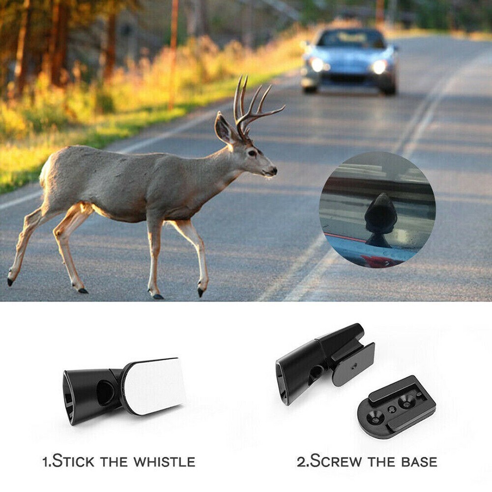 Ultrasonic Car Deer Whistle Animal Repeller Auto Safety Fits All Vehicles