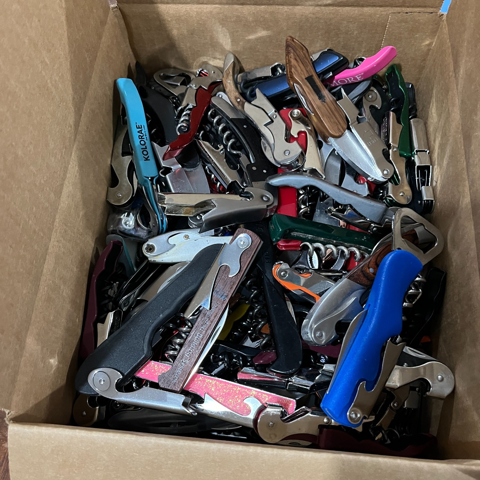 Lot of 120+ Mixed Corkscrews Wine Openers TSA Confiscated