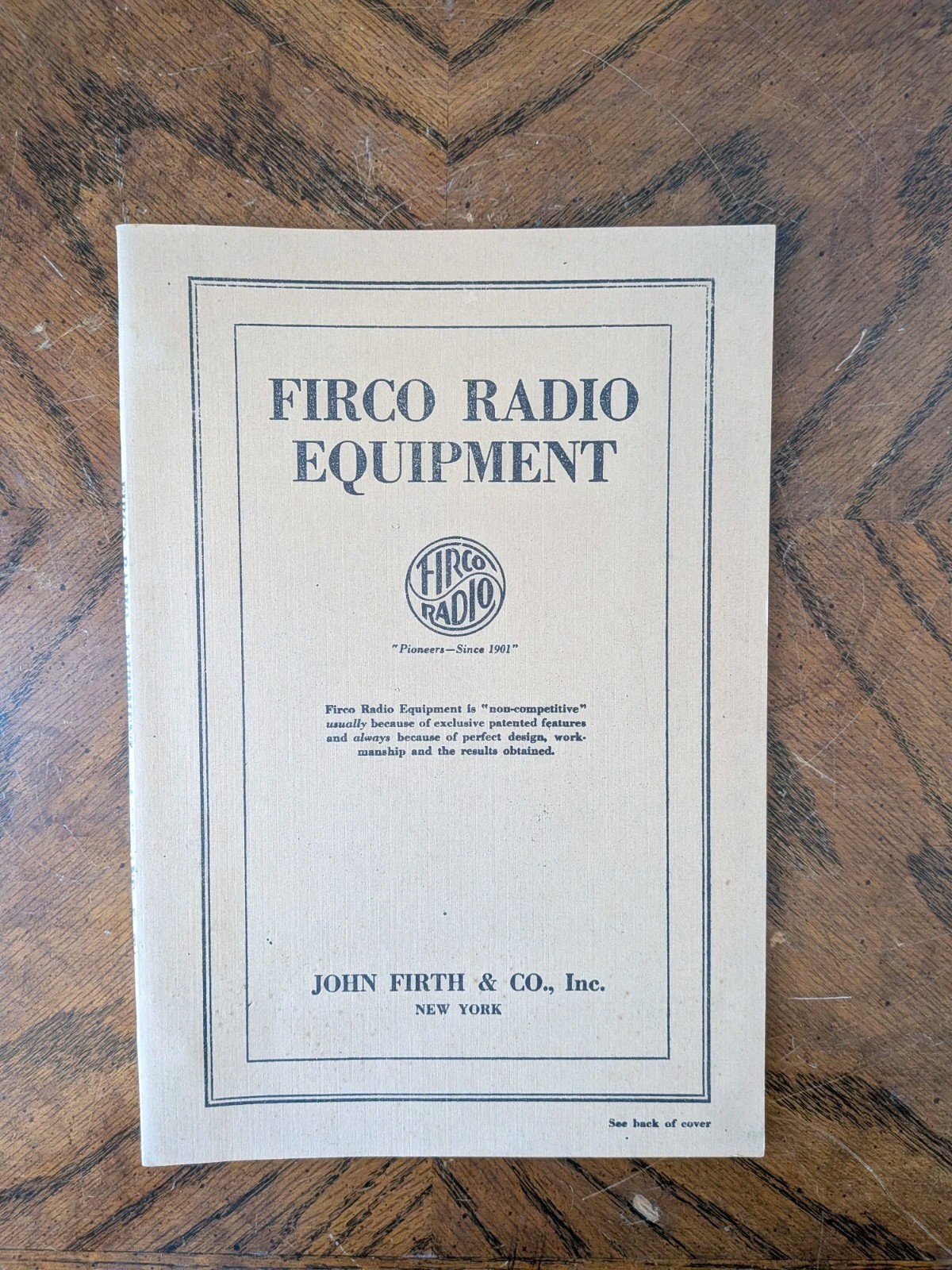 1921-22 John Firth Firco Radio Equipment Bulletin Catalog