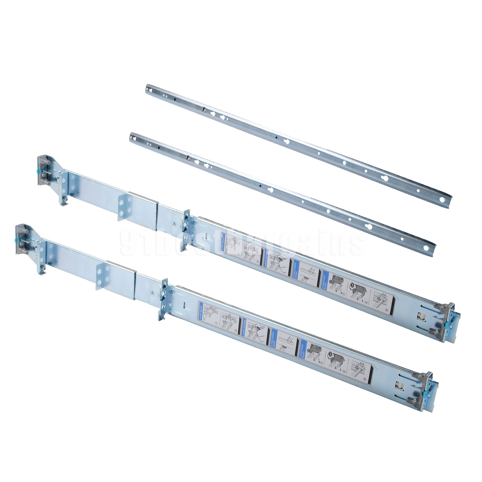 Dell R510 R520 R530 R720 R730 R820 R740 R740XD Post Rack 2U Static Rails 0H872R