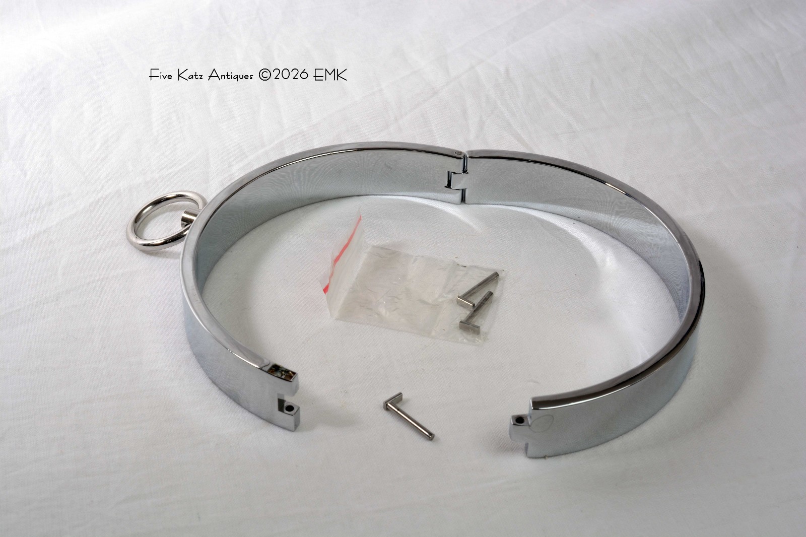 Steel Collar - Magnetic Pin - Restraint - Role Play - Bondage - New Old Stock