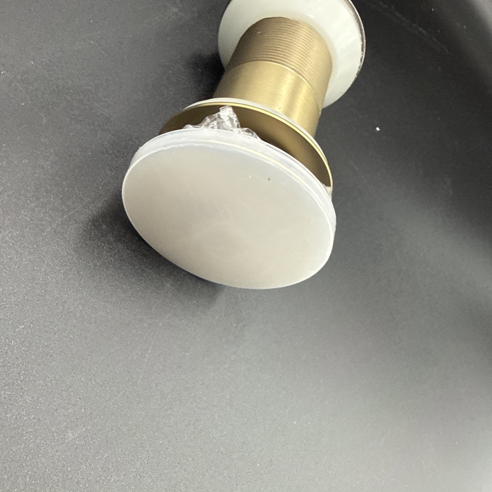 Bathroom Pop up Drain Without Overflow Vessel Sink Strainer with Brushed Gold