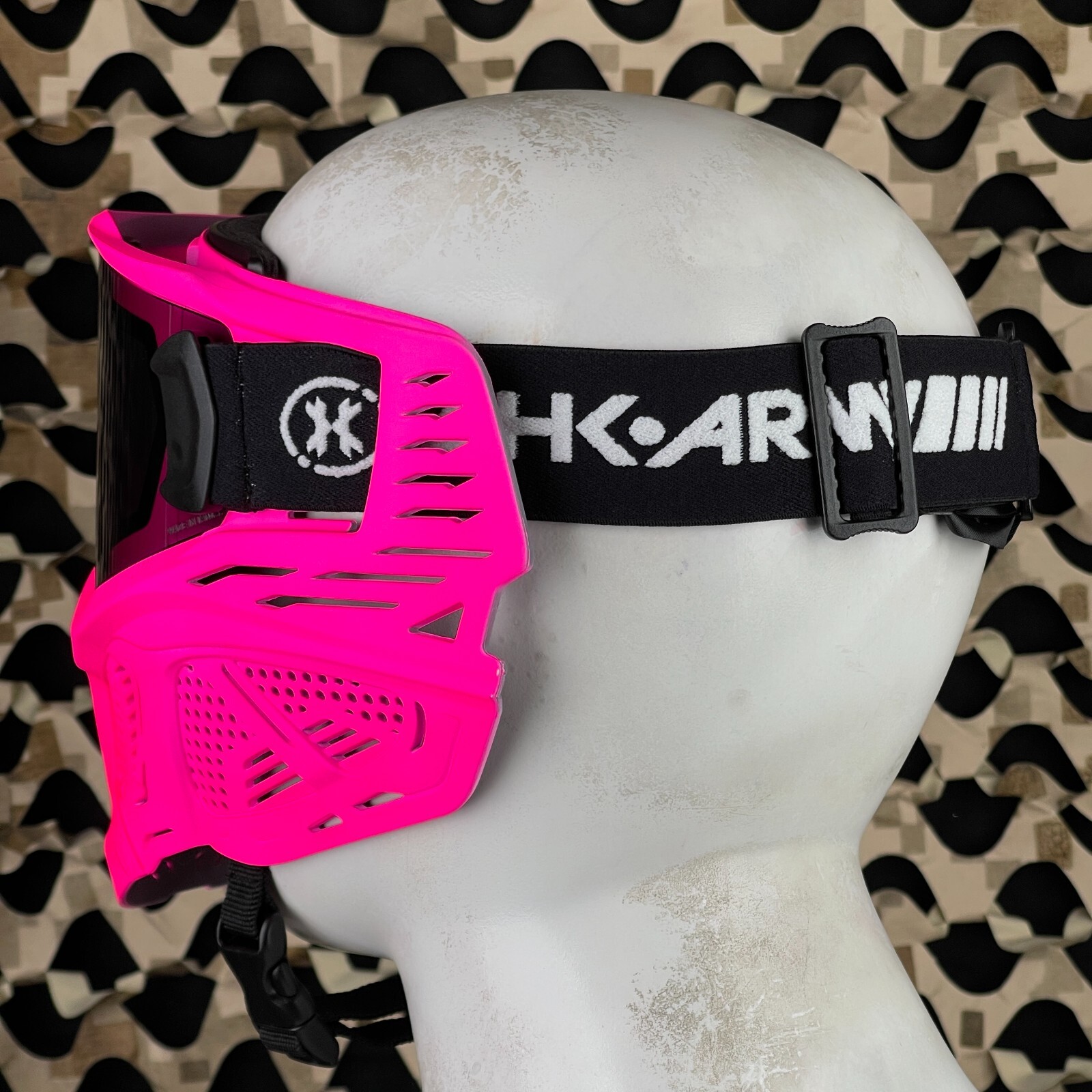NEW HK Army HSTL Skull Thermal Paintball Mask - Neon Pink (Pink w/ Smoke Lens)