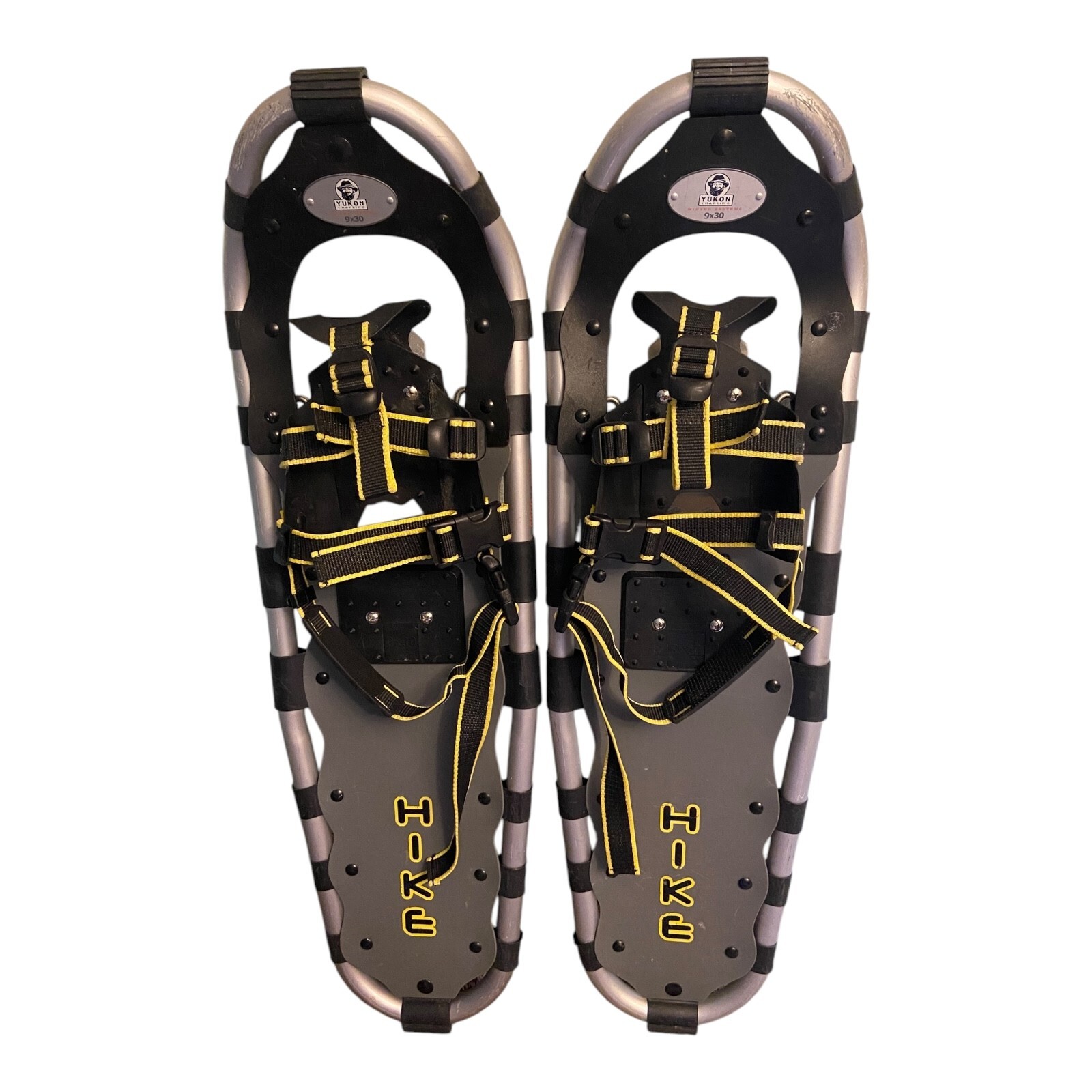 🌊 GRAY BLACK YUKON CHARLIE'S 9x30 930 HIKE SNOW SHOES 6000 SERIES NO POLES - N3