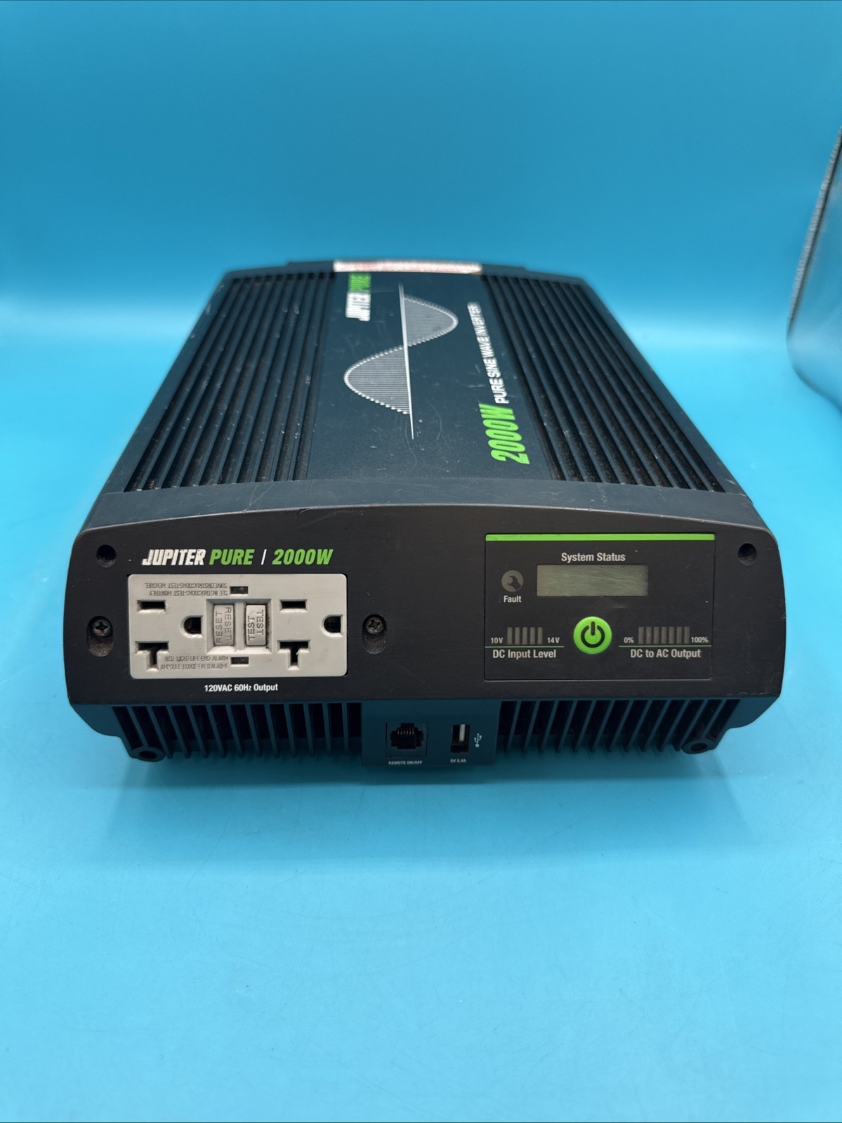 Jupiter Pure 2000W Sine Wave Power Inverter w/ Transfer Switch 57272 Untested