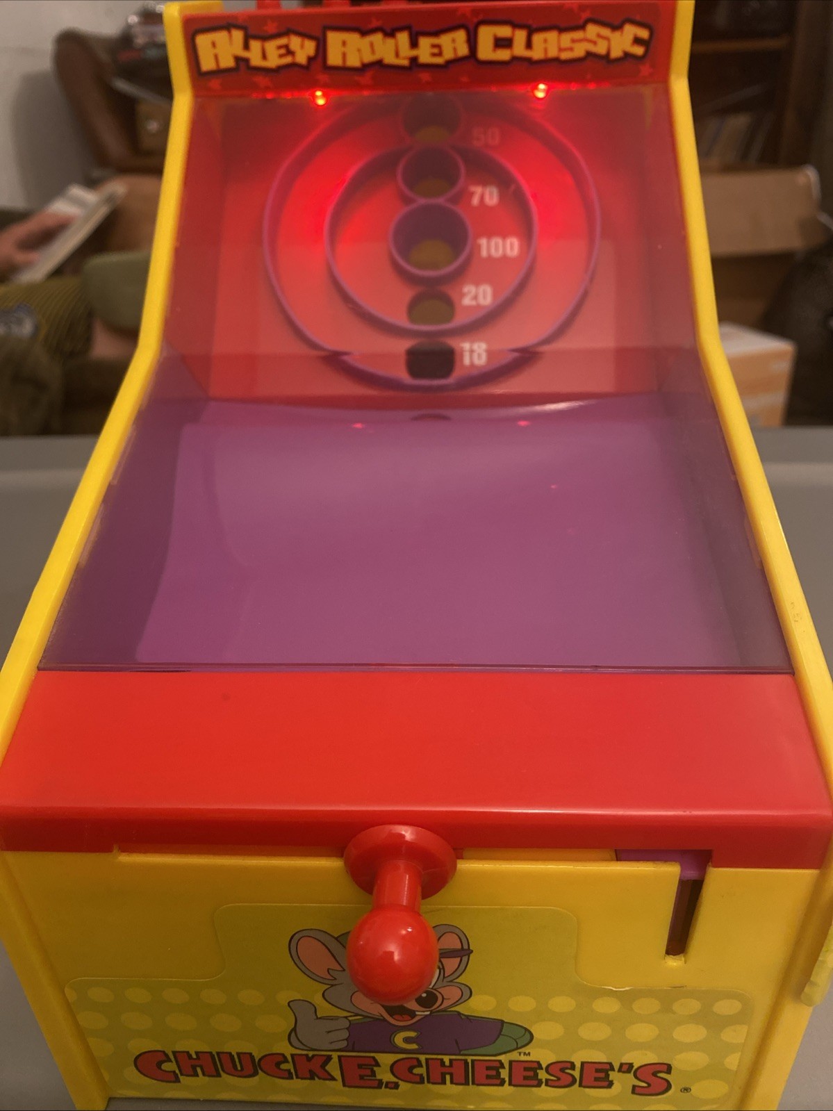 Chuck E Cheese Table Top Alley Roller Arcade Game Rare Working!