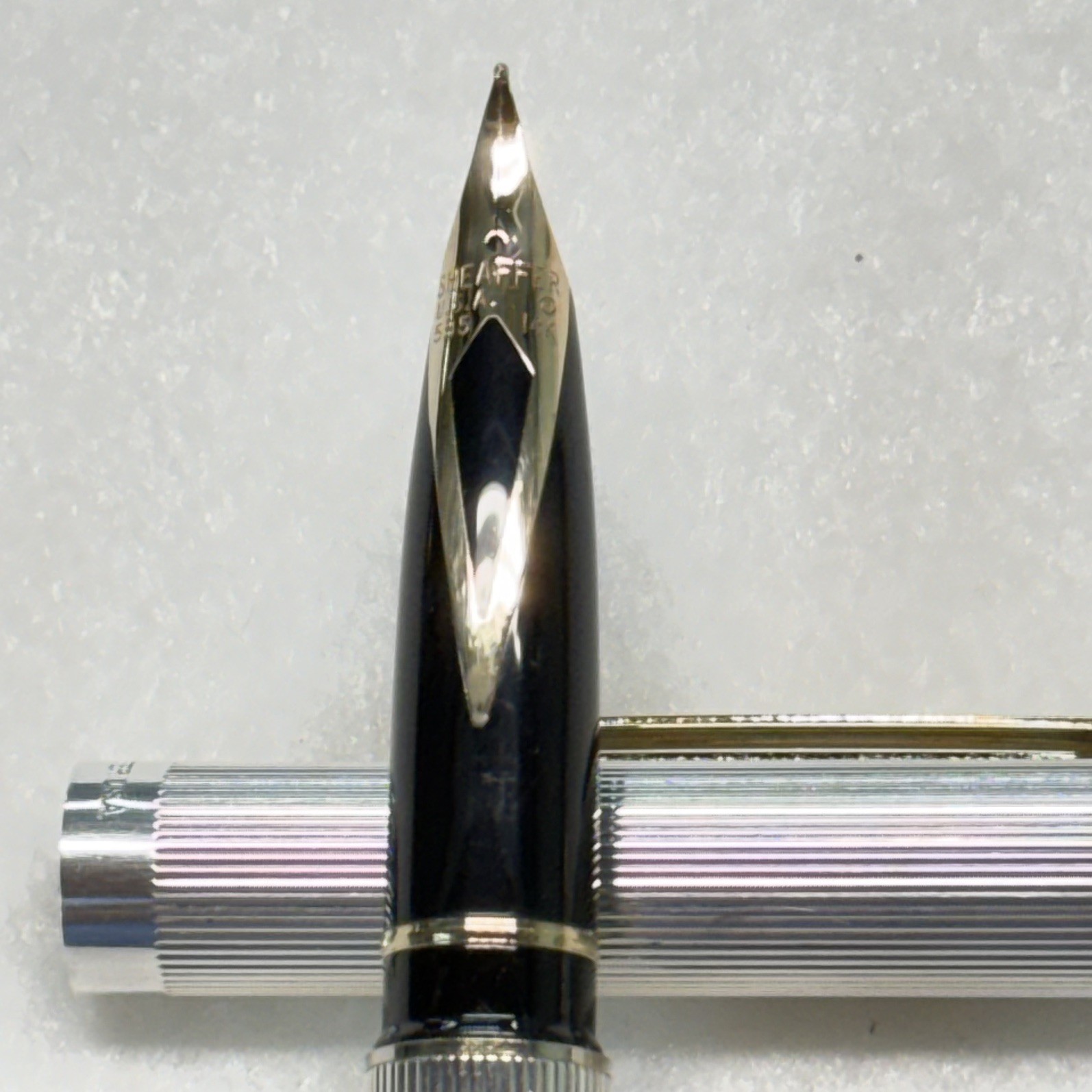 Sheaffer Sterling Silver Targa 1024x Fountain Pen - Excellent Condition