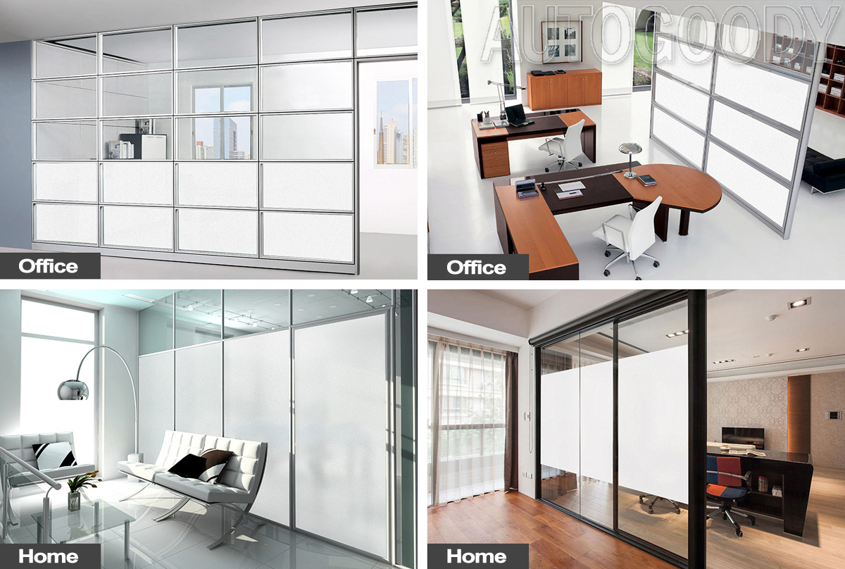 Frosted Glass Film Static Cling Office Bedroom Bathroom Home Window Tint