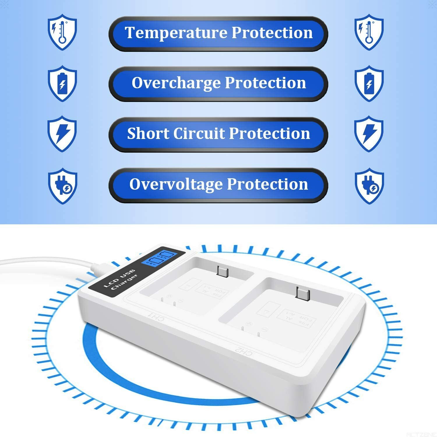 2-pack Batteries + Dual Battery Charger for Arlo Pro Arlo Pro 2 Security Camera