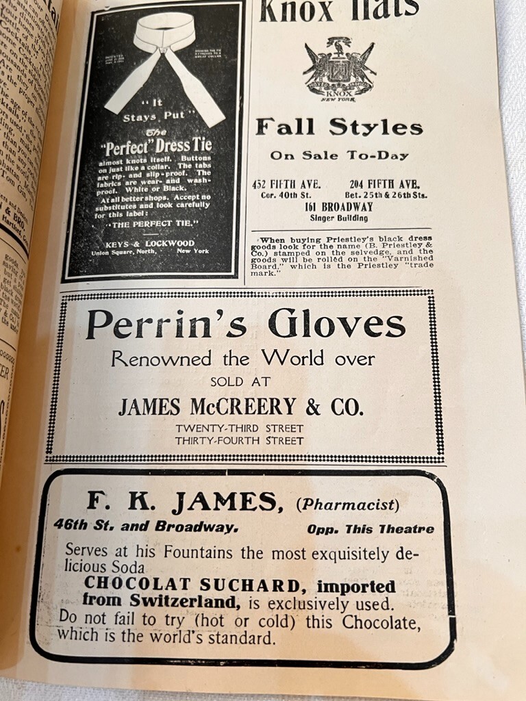 Astor Theater Program Oct 26 1908 William Hodge Henry Jewett Man From Home