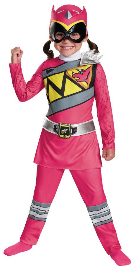 GIRLS POWER RANGERS DINO CHARGE PINK CLASSIC HALLOWEEN COSTUME 3T-4T DG82737