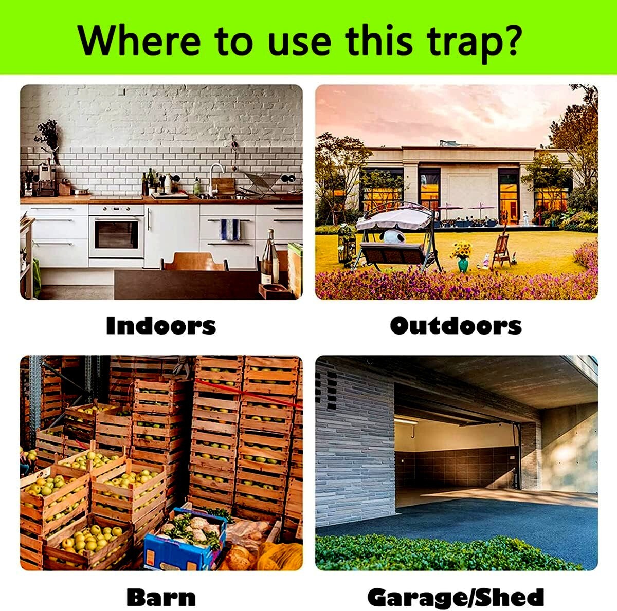 HUMANE Mouse-Rat-Rodent Trap "Flip & Slide" 5 Gallon Bucket Lid Multi Catcher