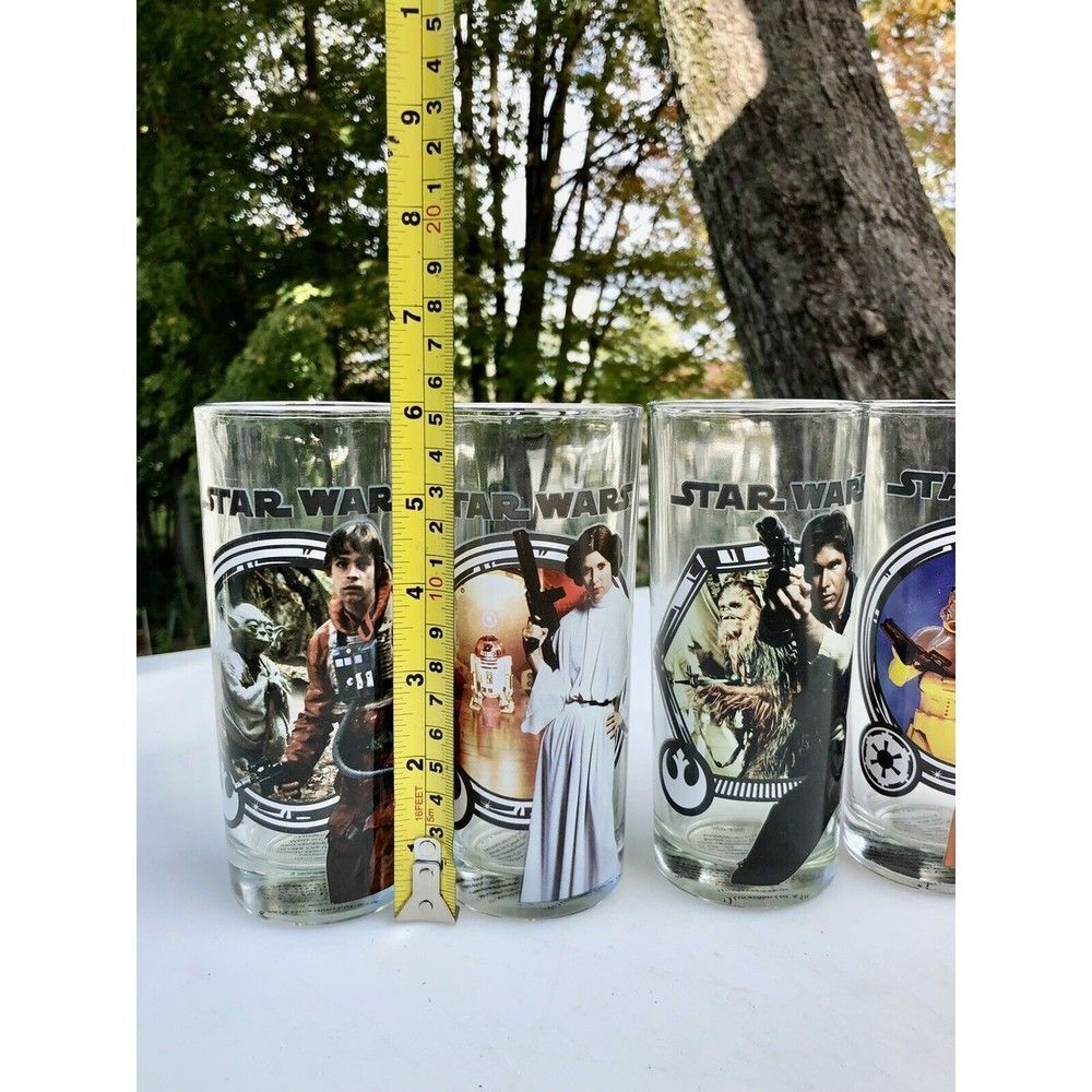 Star Wars 2013 Lucas Films Printed Glass Set 4 Pcs 10oz Drinkware