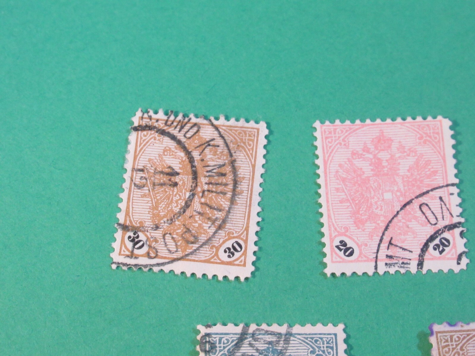 BOSNIEN HERZEGOWINA BOSNIA 5 STAMP LOT USED ISSUED 1879 - 1906 BLACK NUMERIALS