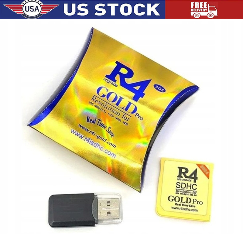 2025 Version R4 Gold Pro SDHC R4i For DS/3DS/2DS Revolution Cartridge + USB