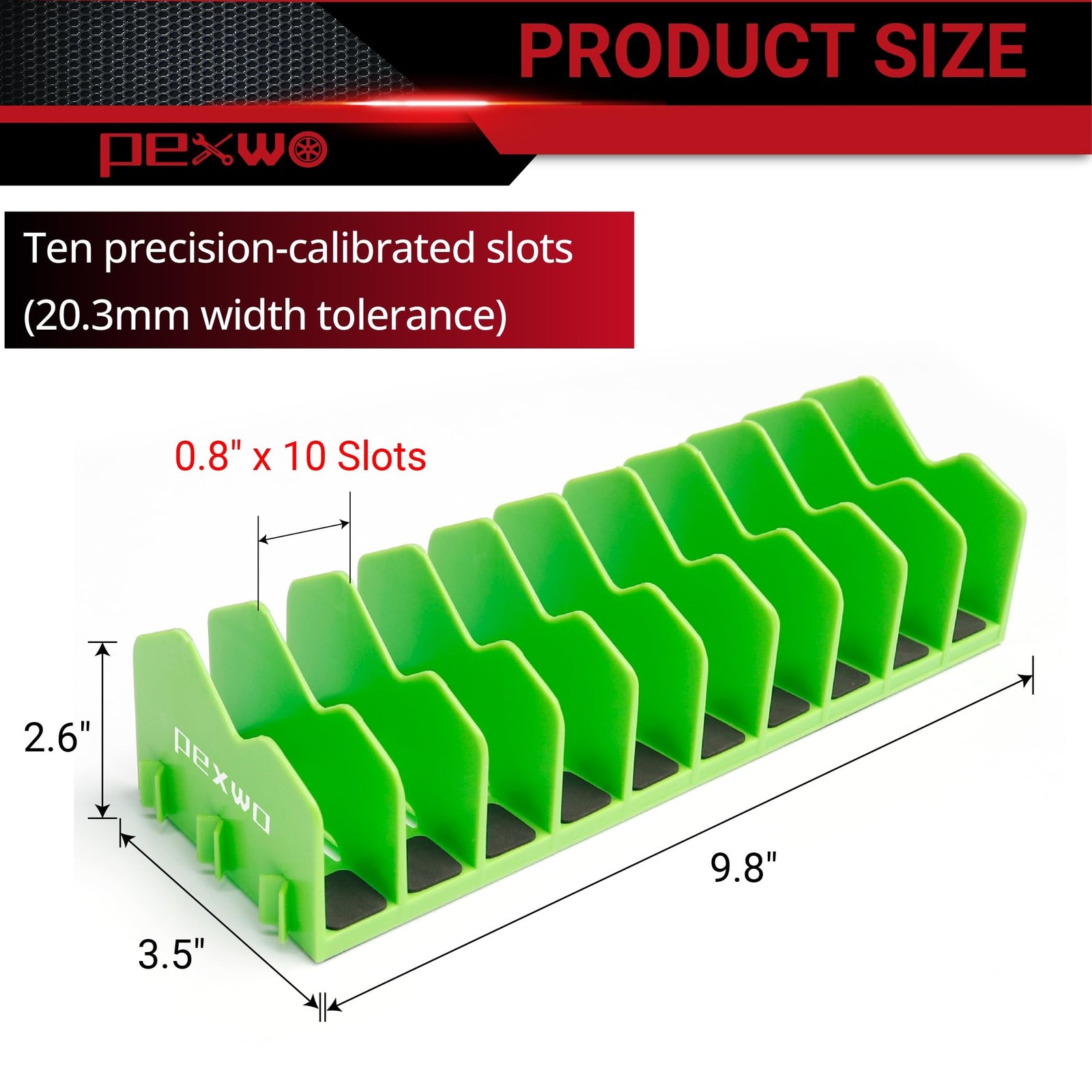 Plier Organizer & Rack (4-Pack, High-Vis Green) – 40-Slot Tool Storage for