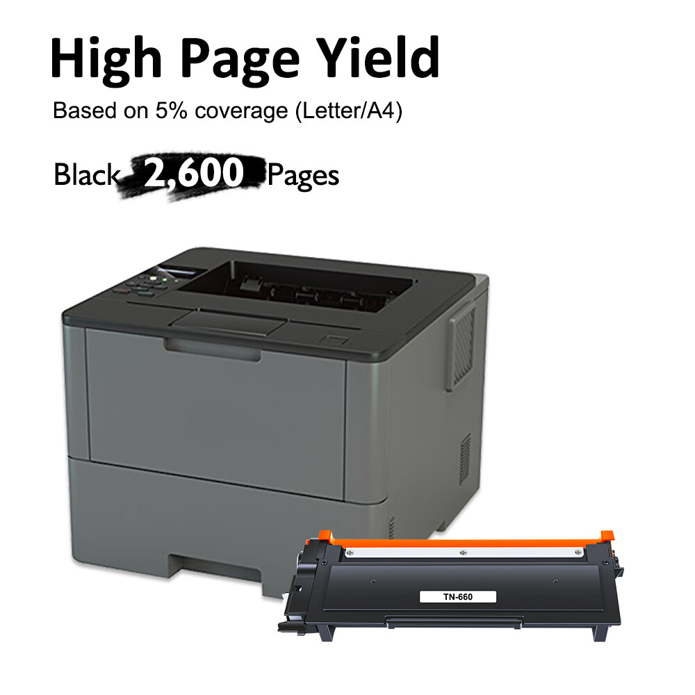 4 Pack Toner Cartridge for Brother TN660 TN-660 MFC-L2700DW HL-L2340DW HL-L2300D