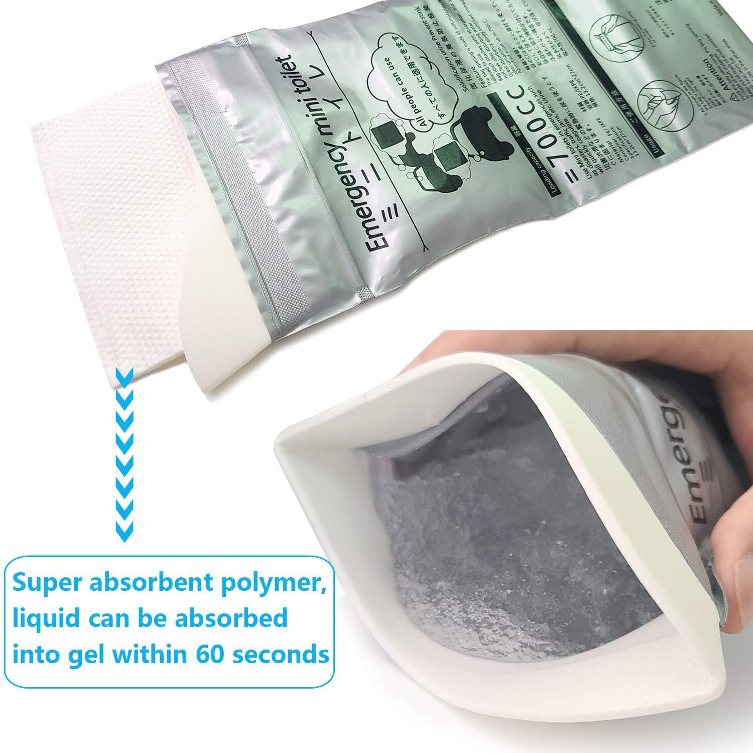 Pack of 32 Disposable Urinal Bags Camping Pee Bags Unisex Urine Bag Vomit Bag