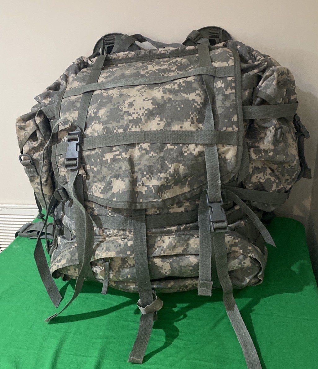 US Army MOLLE II Rucksack ACU w/ Frame & 2 Sustainment Pouches Surplus Gear