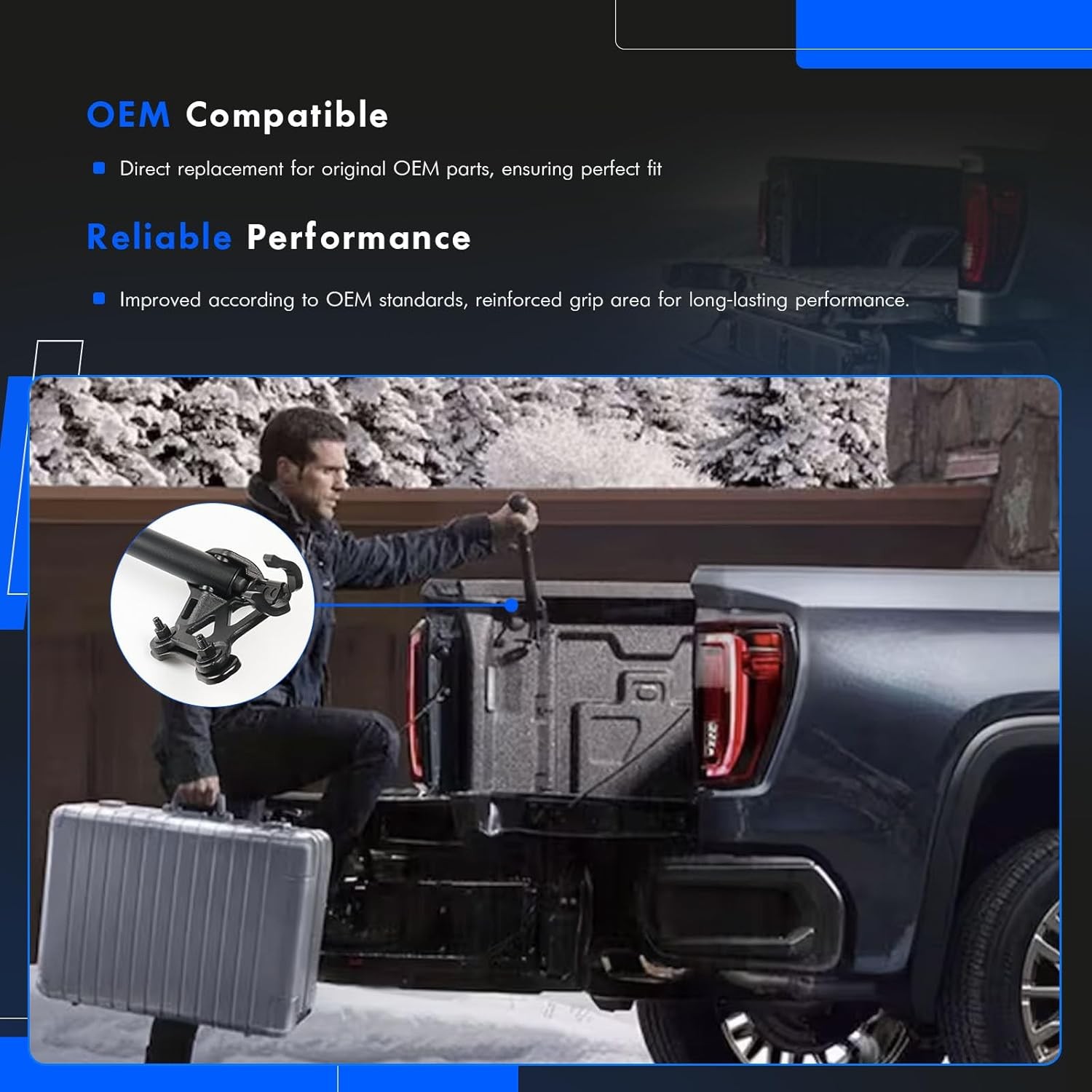 For 2019-2026 Silverado Sierra HD Tailgate Assist Step Handle Bracket 84338560