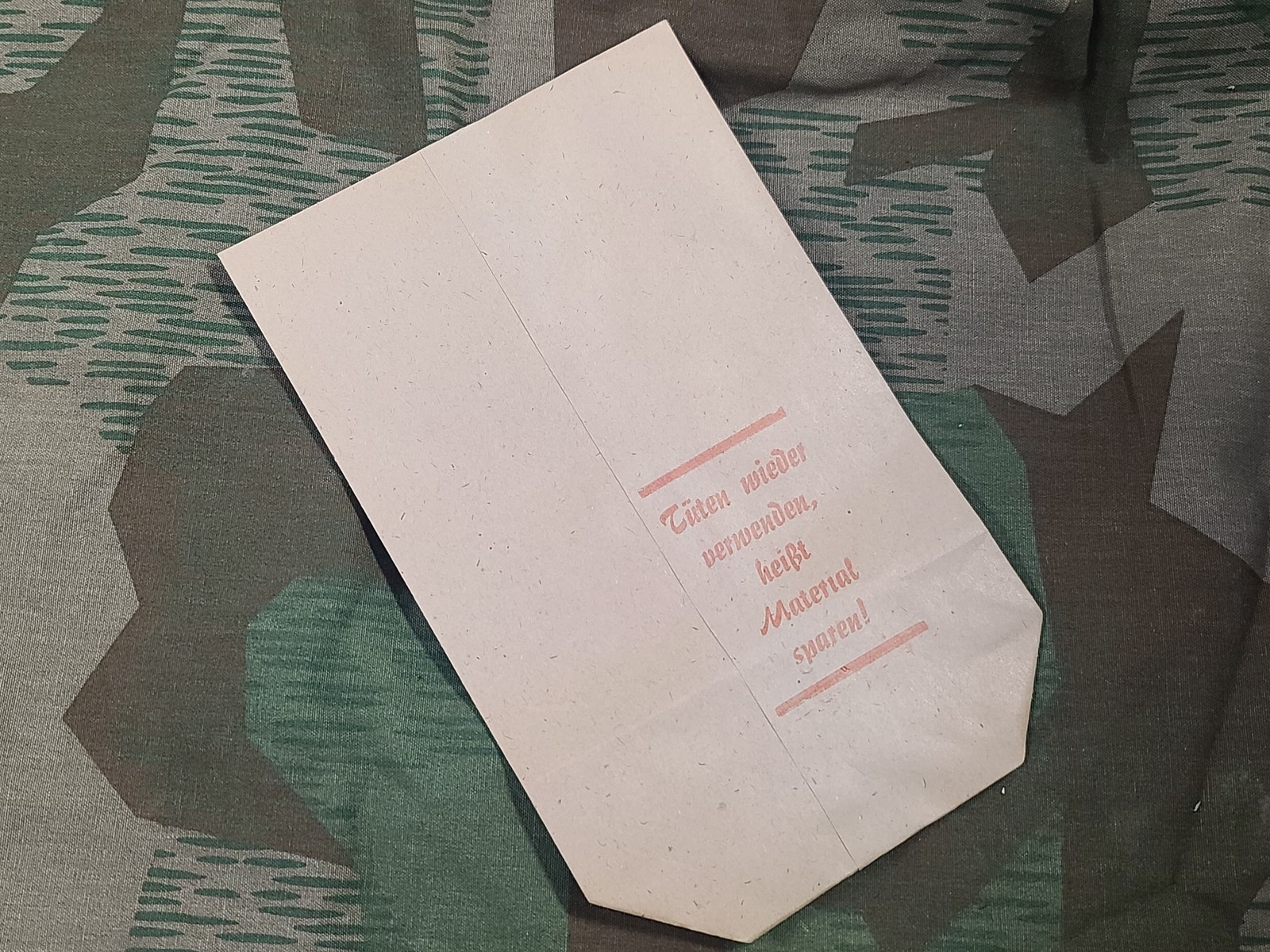 Original WWII German Material Sparen! Paper Shopping Bags 1940s Ration Homefront