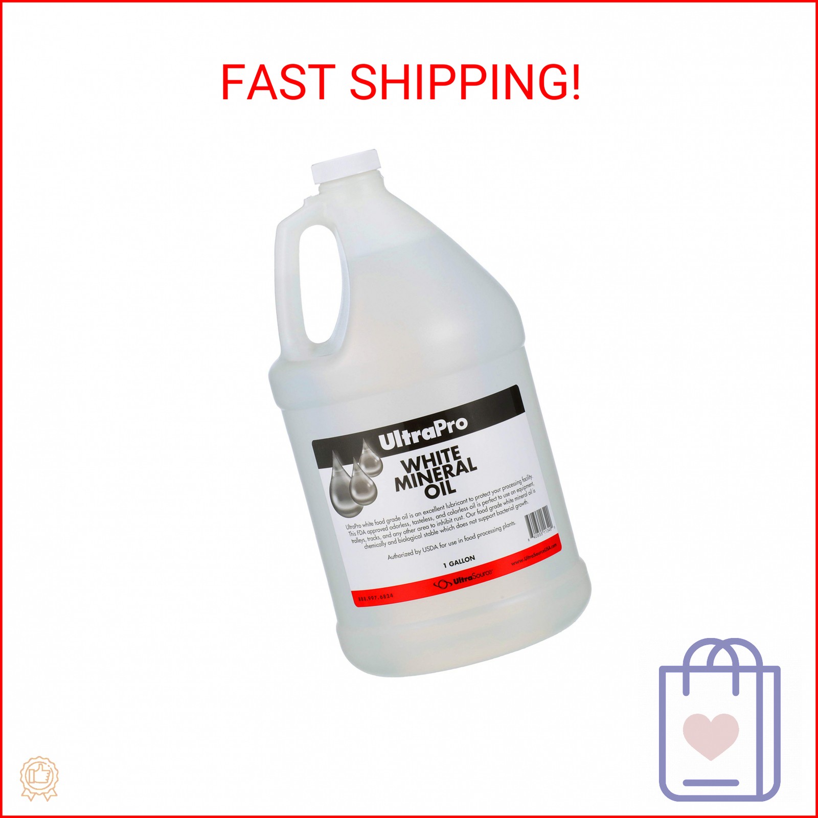 UltraPro Food Grade Mineral Oil for Lubricating and Protecting Cutting Board, Bu