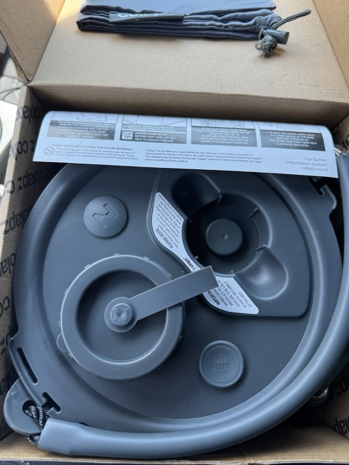 Colapz 2-In-1 Collapsible Camping Water Container with Spigot -