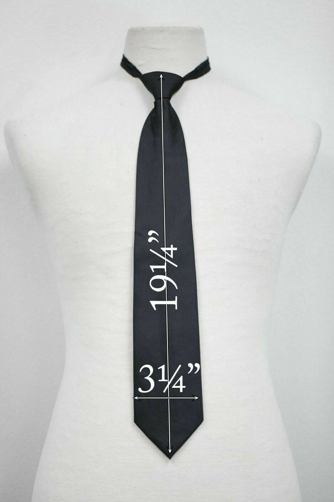 Brand New Men or Boys Pre-Tied Black Zipper Tie Easy Dress Clothing Accessory