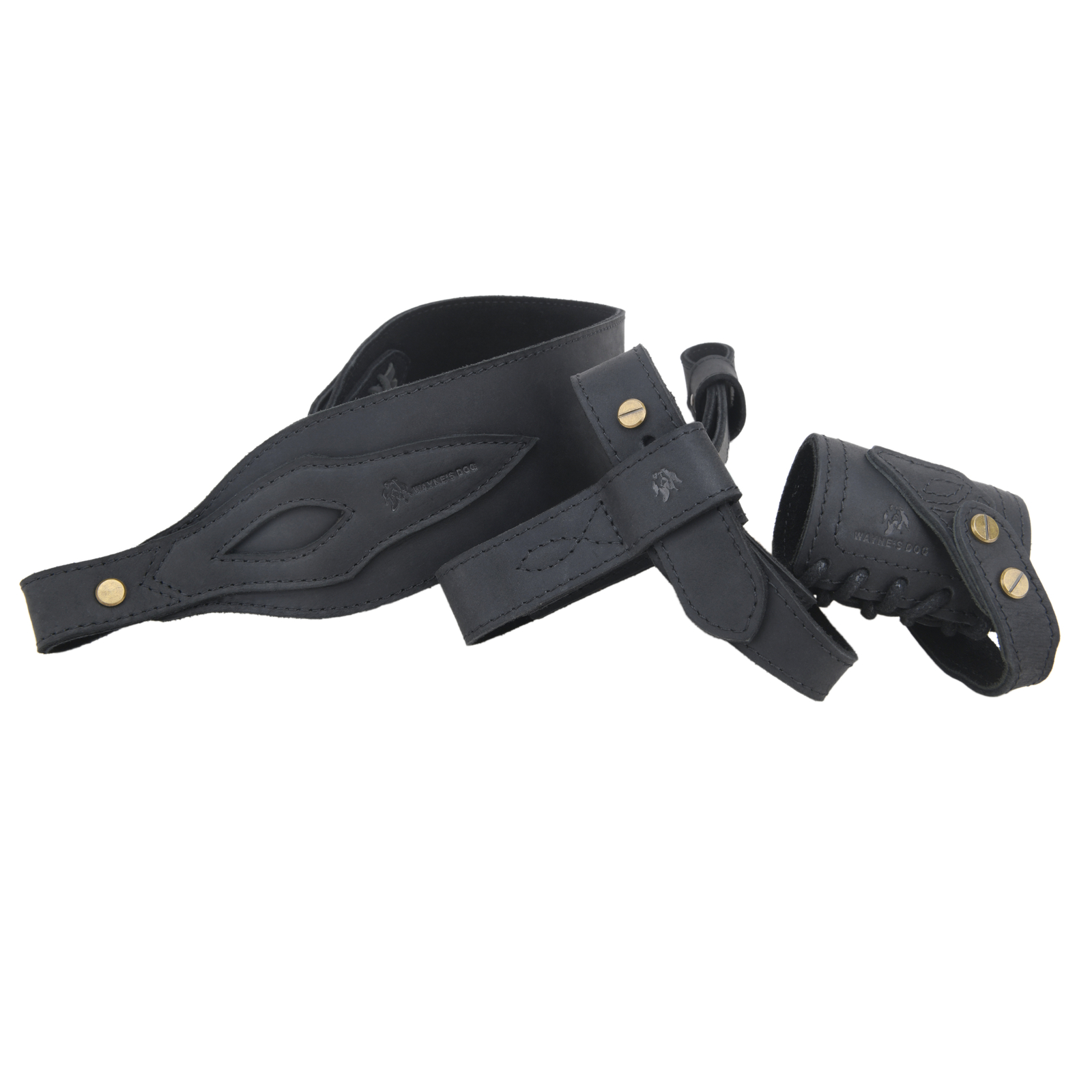 1 Suit Leather Rifle No Drill Harnessed Buttstock + Sling Loop + Shoulder Sling