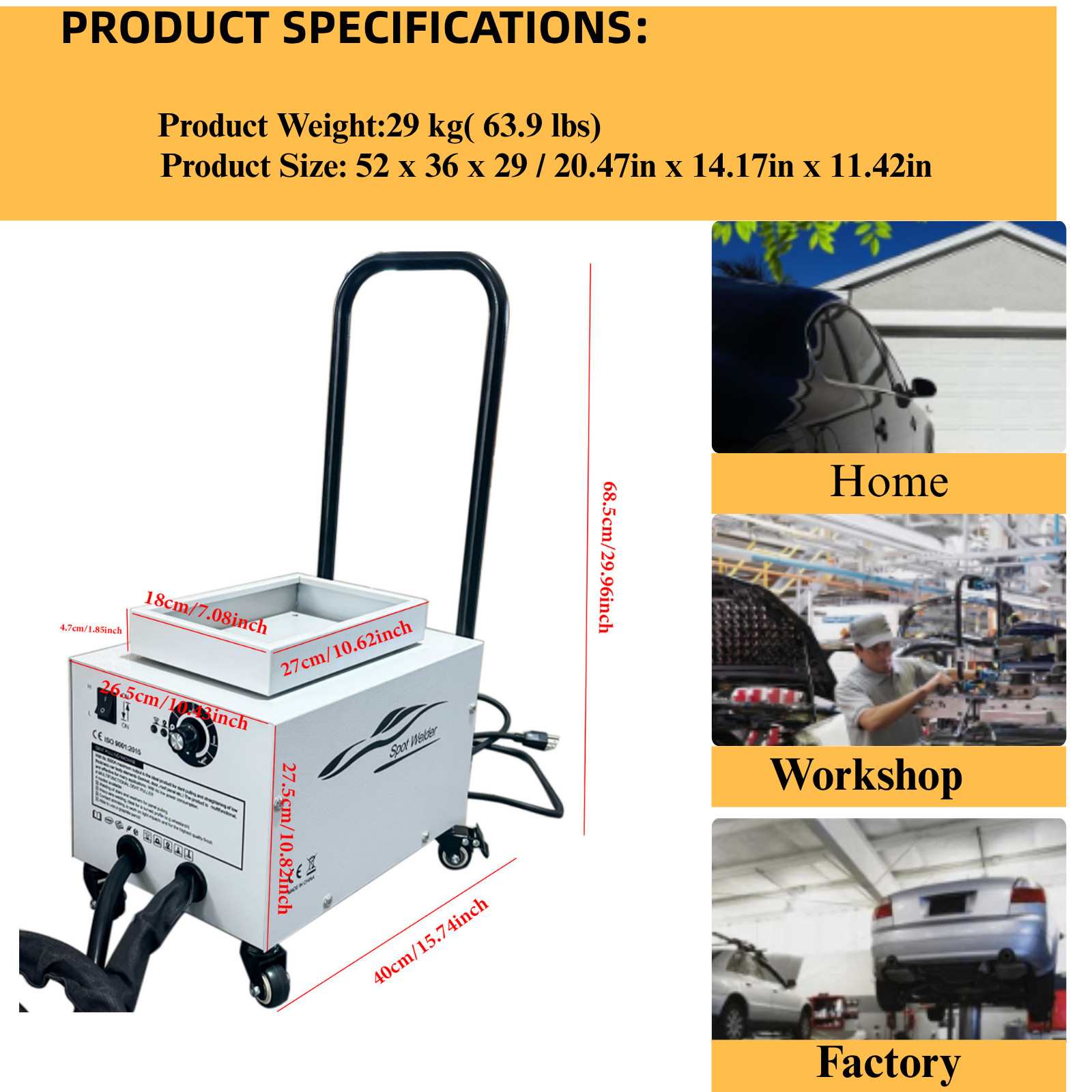 Dent Puller Spot Welder Welding Machine 4.5KVA Car Body Repair Kit 110V 7 Modes