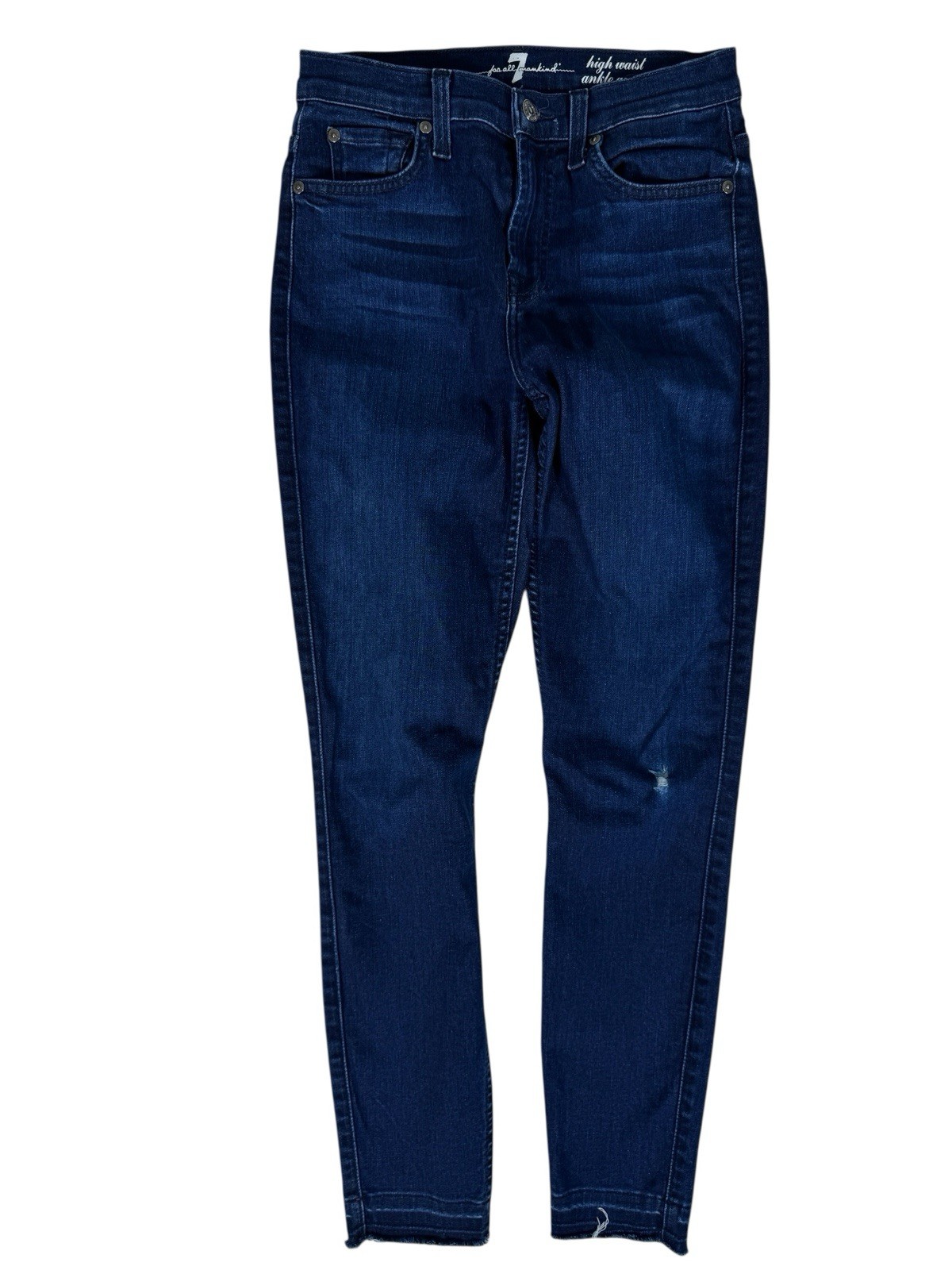 7 For All Mankind Gwenevere Dark Wash High Waist Ankle Denim Jeans Women's 26