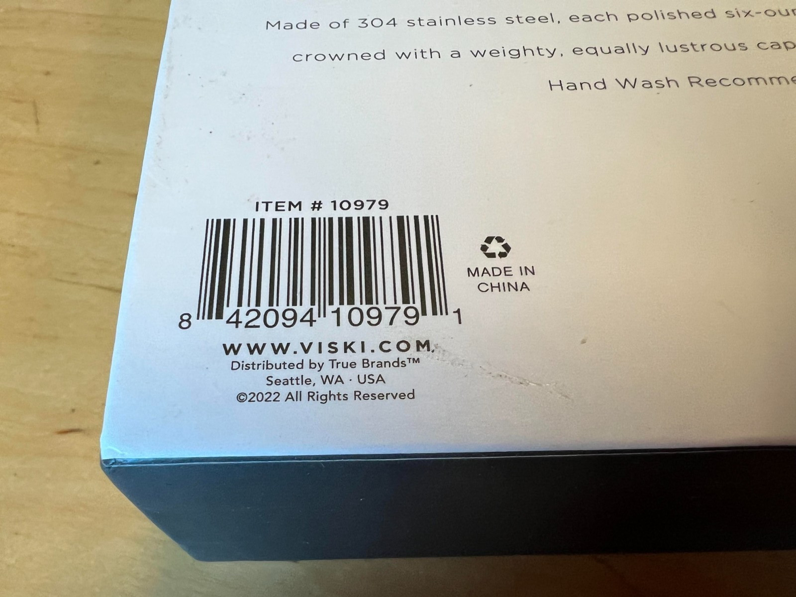 Viski Stainless Steel 6 oz. Silver Flask 10979 engraved