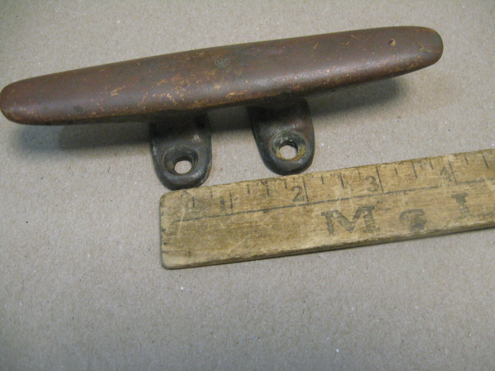 Antique Vtg 6" Solid Bronze Merriman Boat Sailboat Marine Mooring Cleat