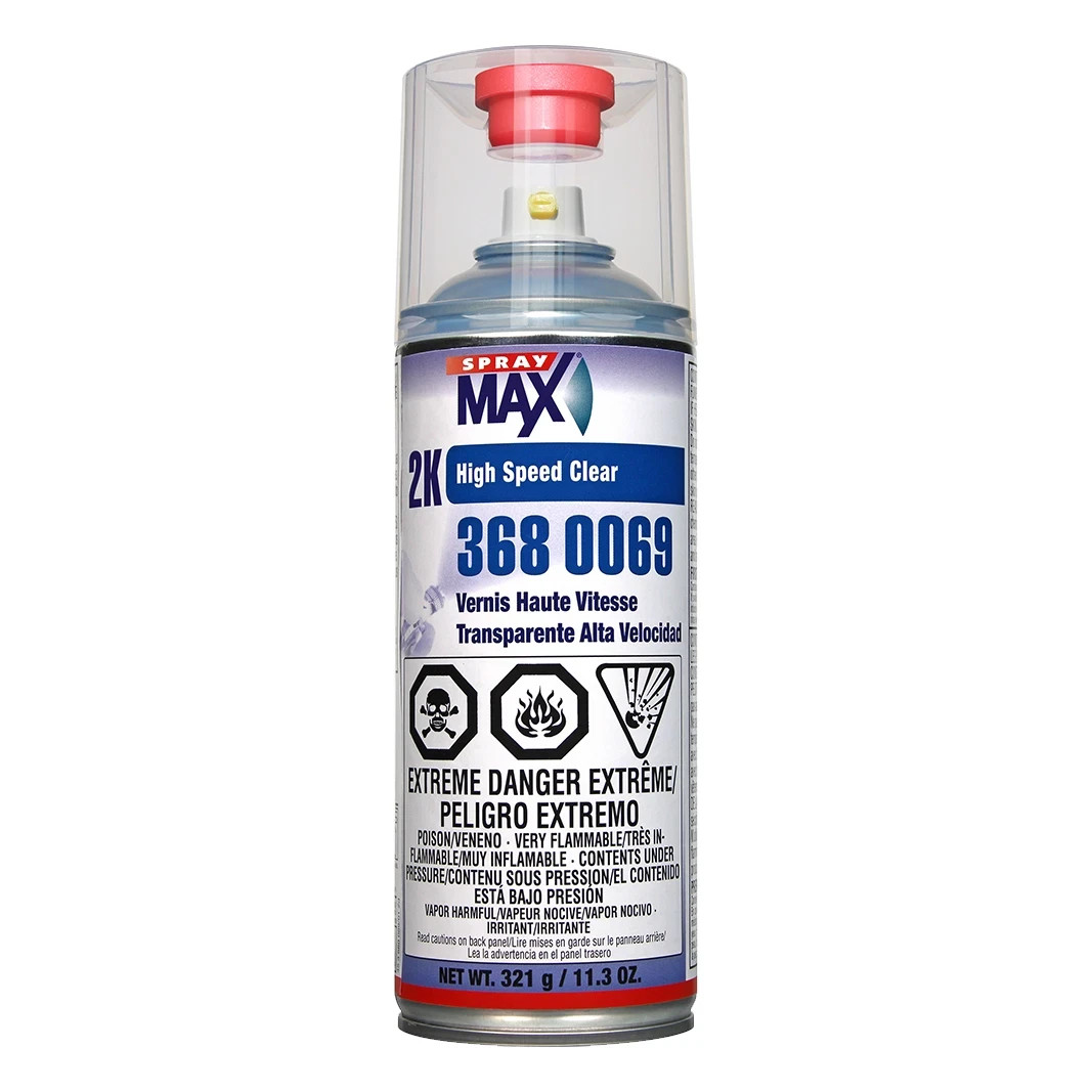 SprayMax 3680069 2K High Speed Clear Coat Aerosol Spray USC Clearcoat (11.3 oz)