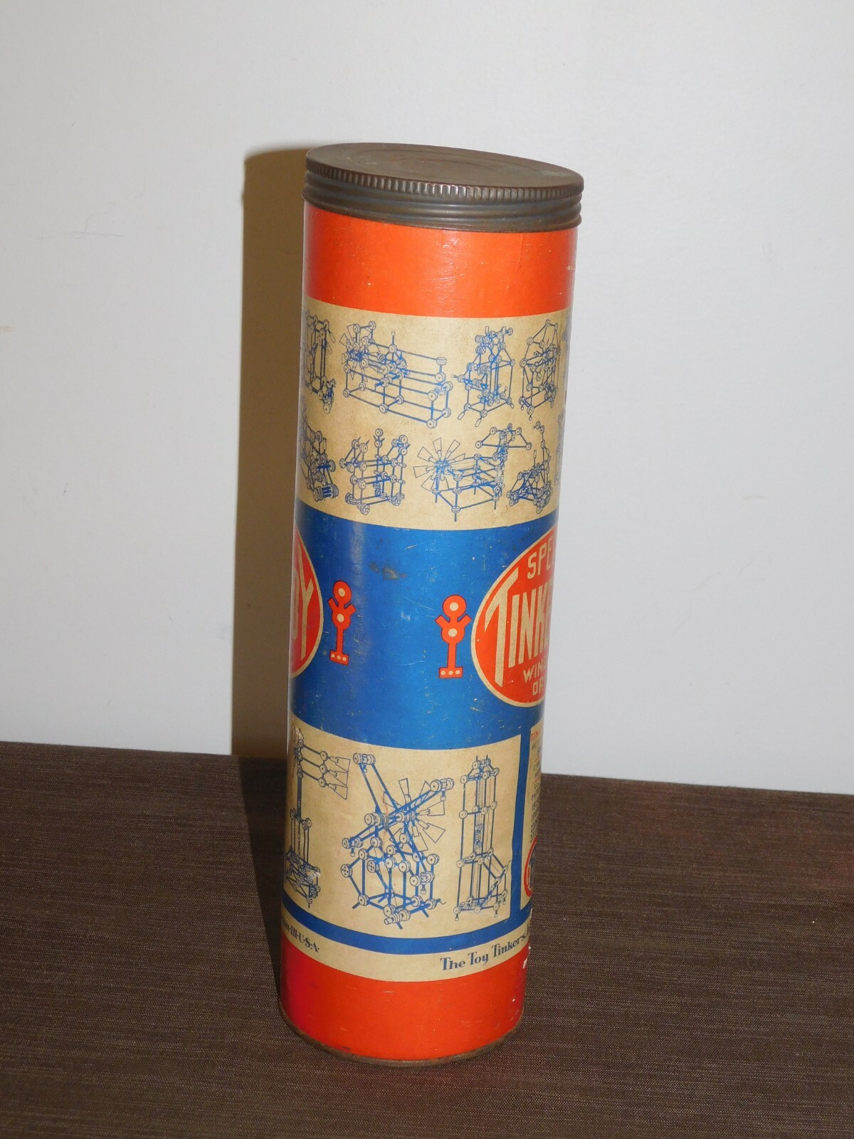 VINTAGE BUILDING TOY 12" HIGH SPECIAL TINKERTOY WINDLASS DRIVE