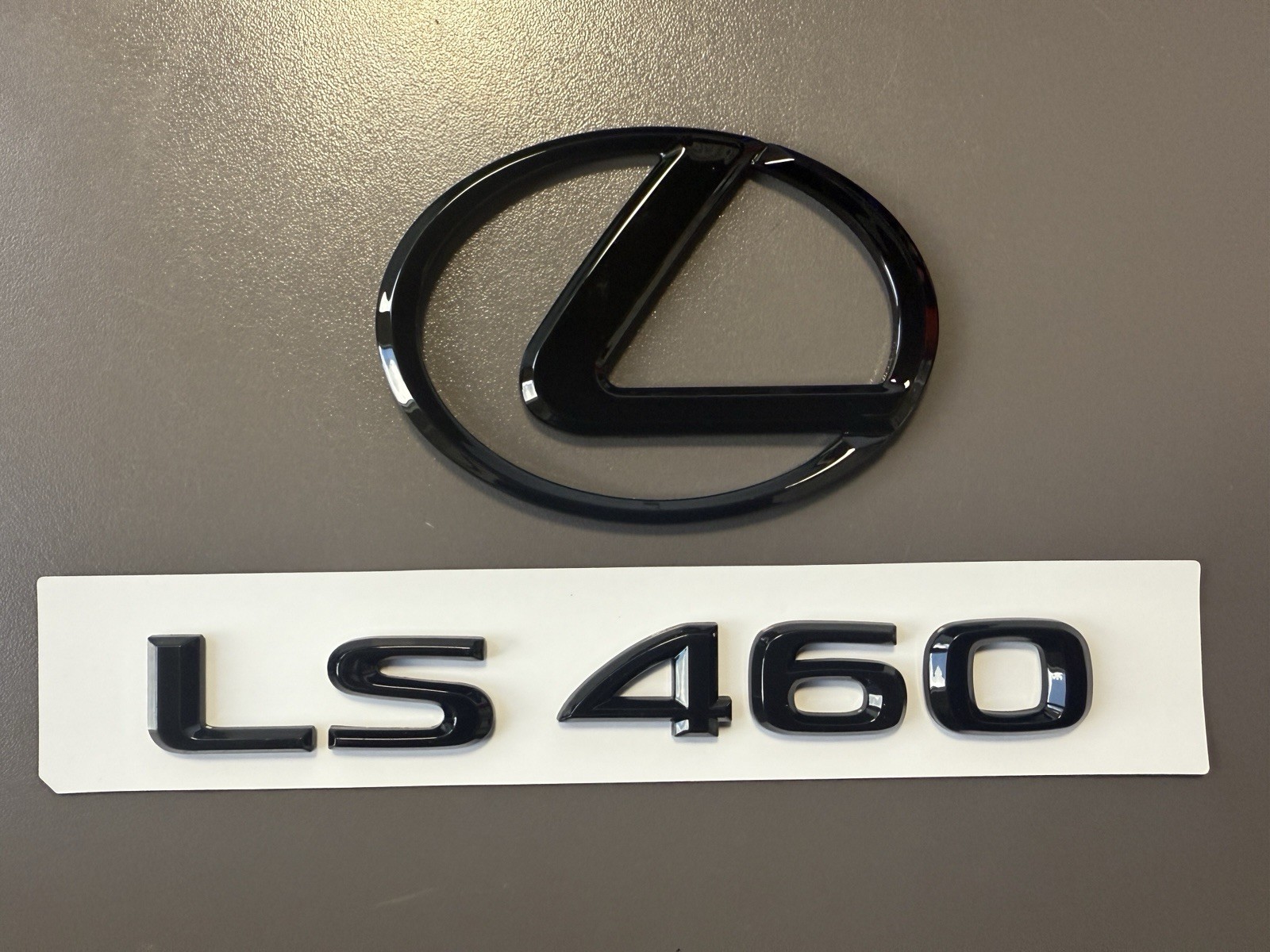 Gloss Black Emblem Logo Trunk Badge fits 2007 to 2017 Lexus LS460 2014 2015 2016
