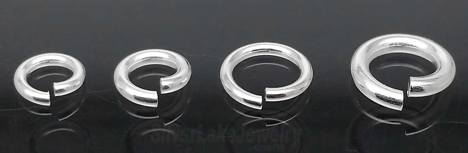 925 Solid Sterling Silver Open Jump Rings Bail Connectors 5/6/7/8mm Attach Charm