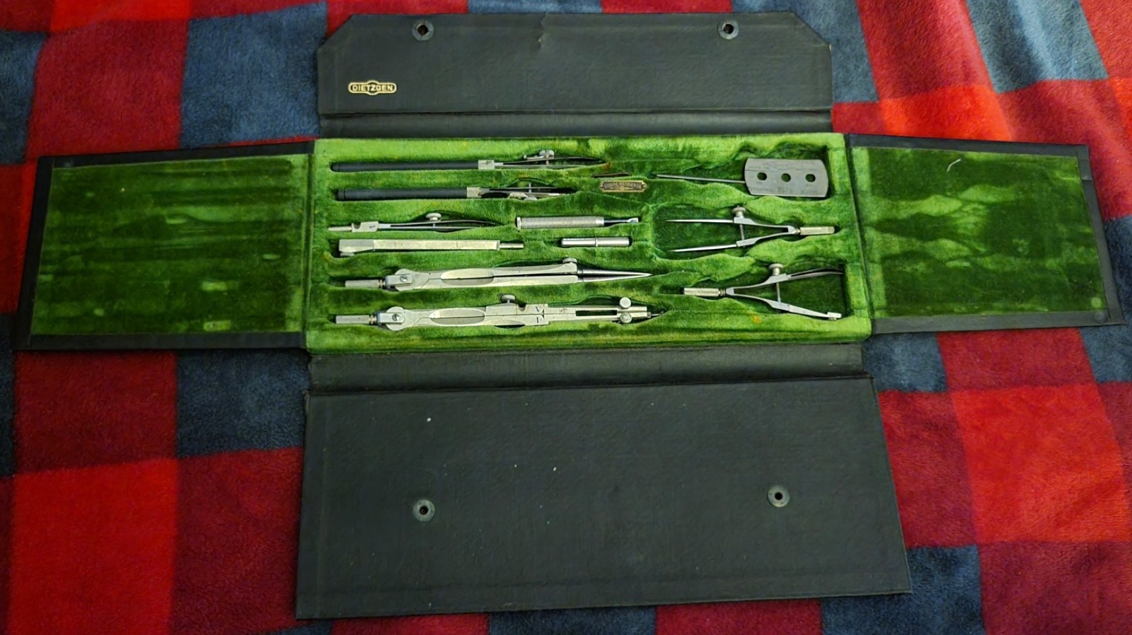 Antique Eugene DIETZGEN  Co  DRAFTING SET as found see photos