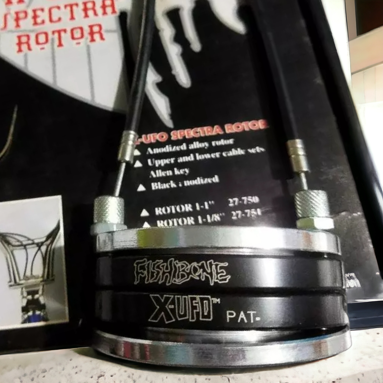 BMX Gyro Rotor System Fishbone X-UFO Old school Style 1" & 1 1/8" Size