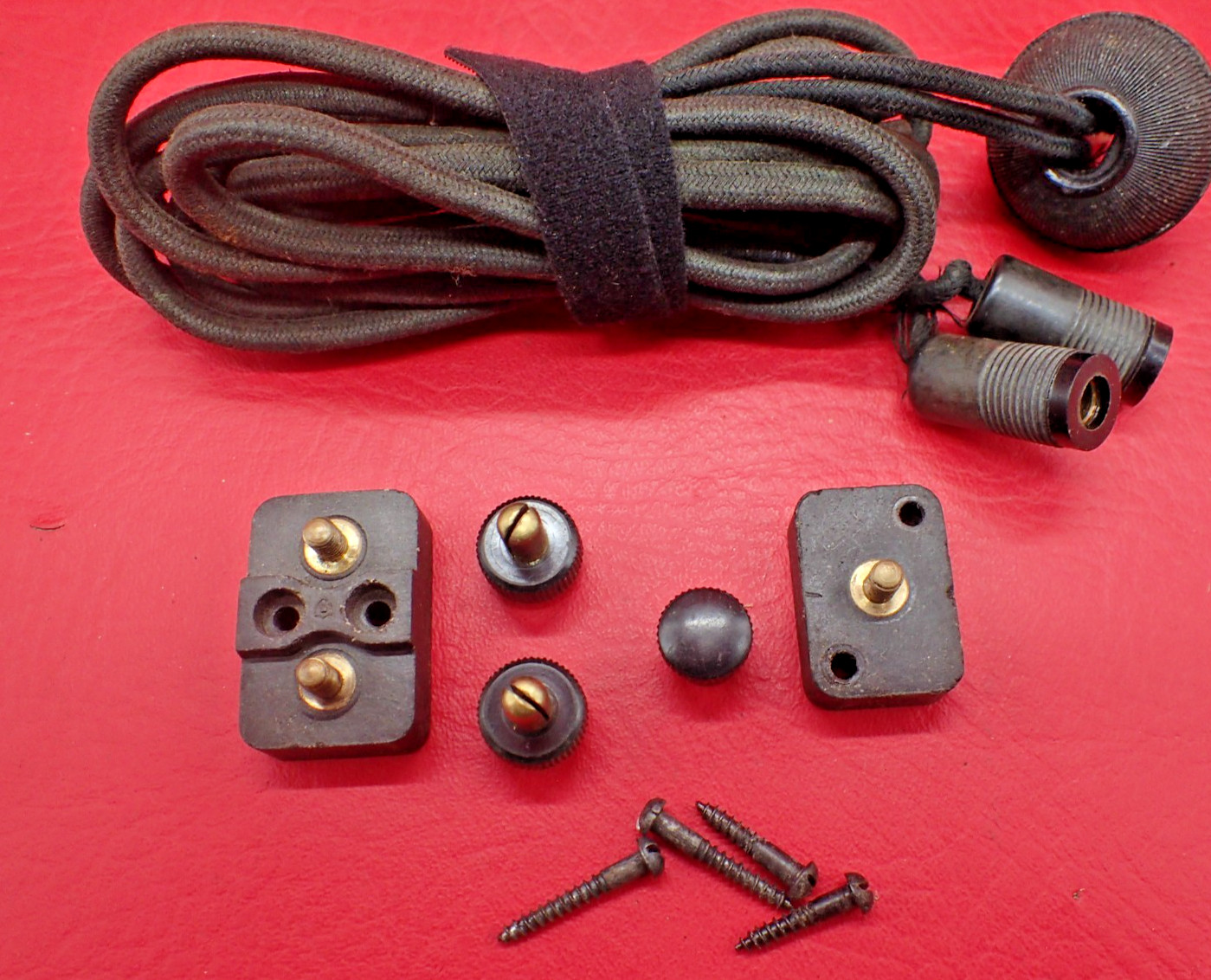 Vintage Singer Bentwood Sewing Machine Knee Bar Power Cord Push Connector & Cord