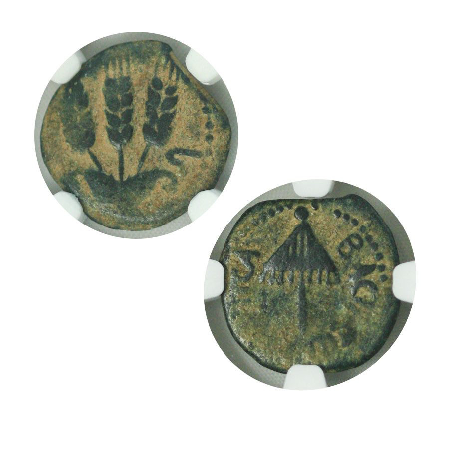 NGC Herod Agrippa I AD37-44 King of Judaea Bronze Prutah High Grade Biblical Era