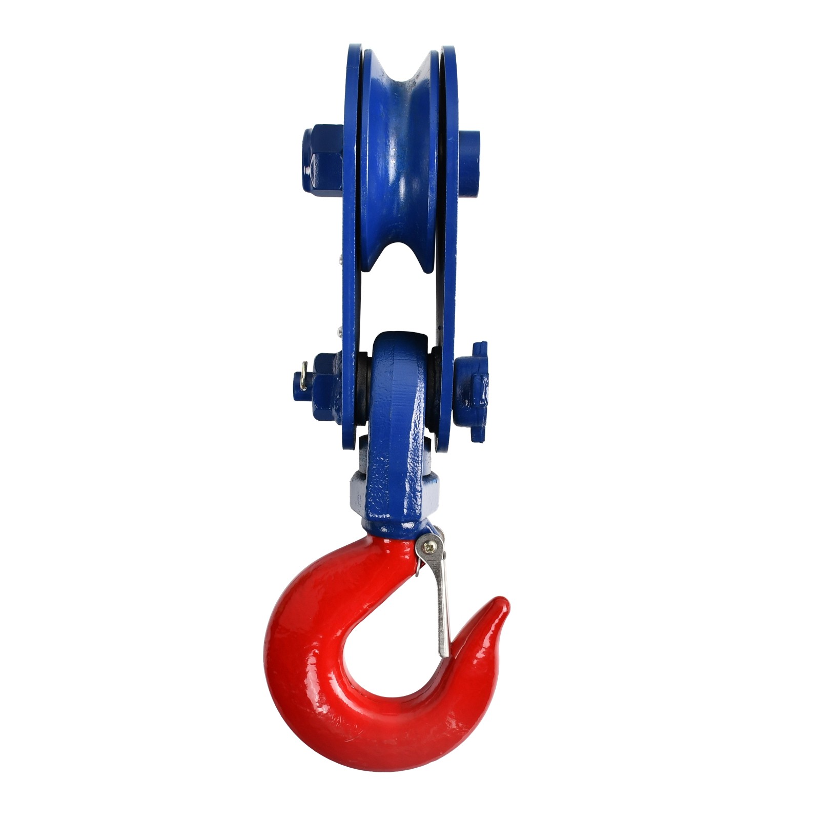 4 Ton Snatch Block with Swivel Hook & Safety Latch 4-1/2" Sheave, 1/2" Wire Rope