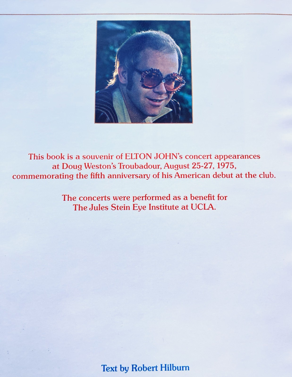 Elton John, Bernie Taupin, Signed, Five Years of Fun, 1975, +Troubadour Ticket