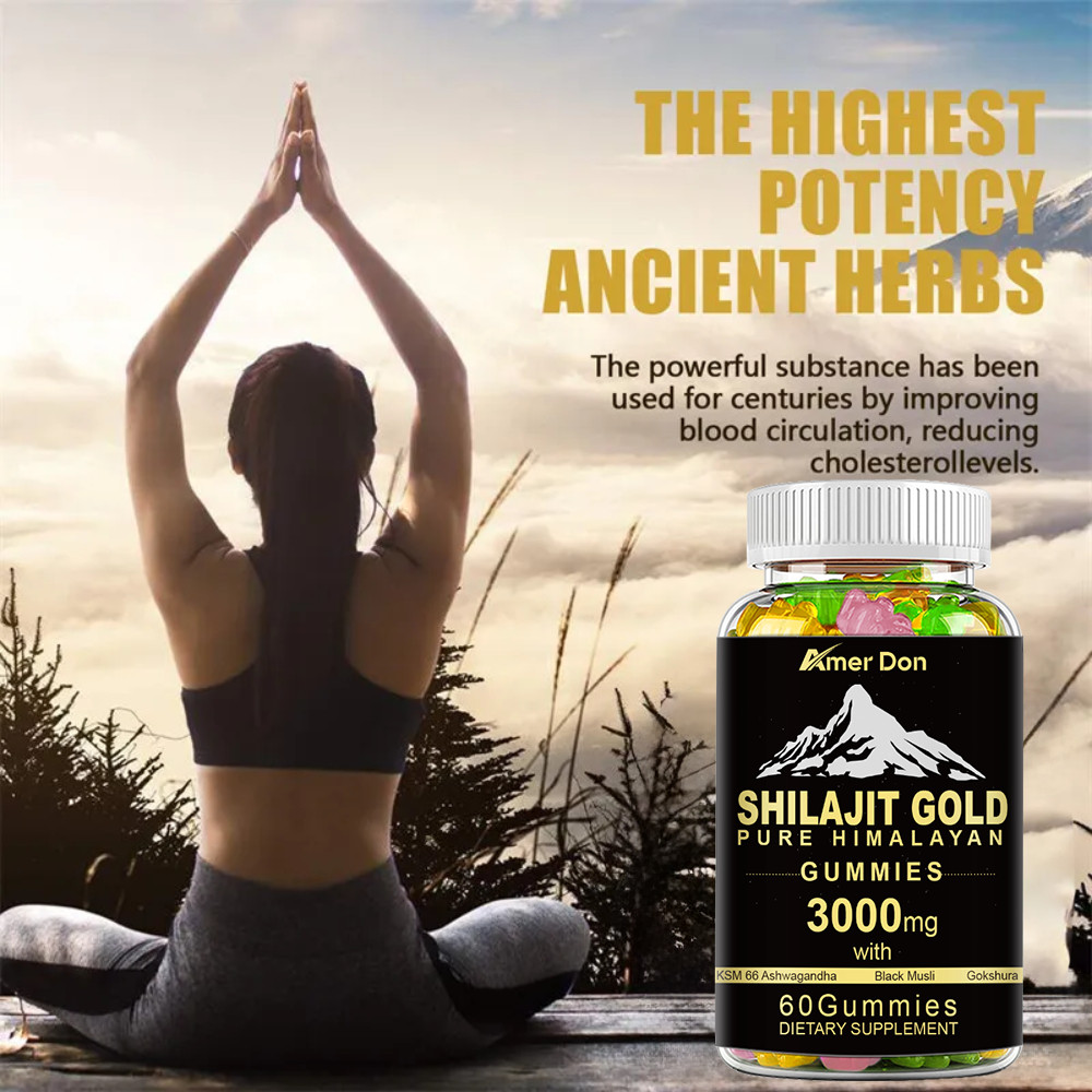 Shilajit Gummies Max Strength | Pure 100% Authentic Himalayan Origin 120 Gummies