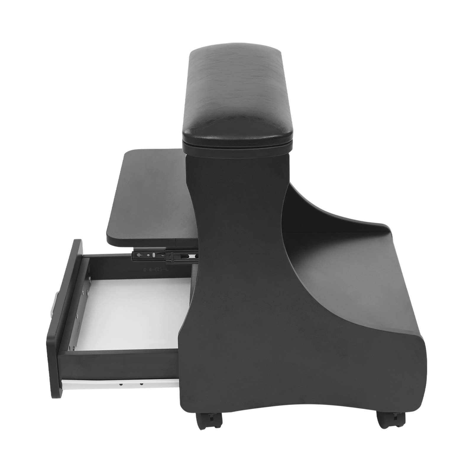 Pedicure Foot Rest 3-Tier Storage Swivel Wheels for Salon Nail Care FootRest