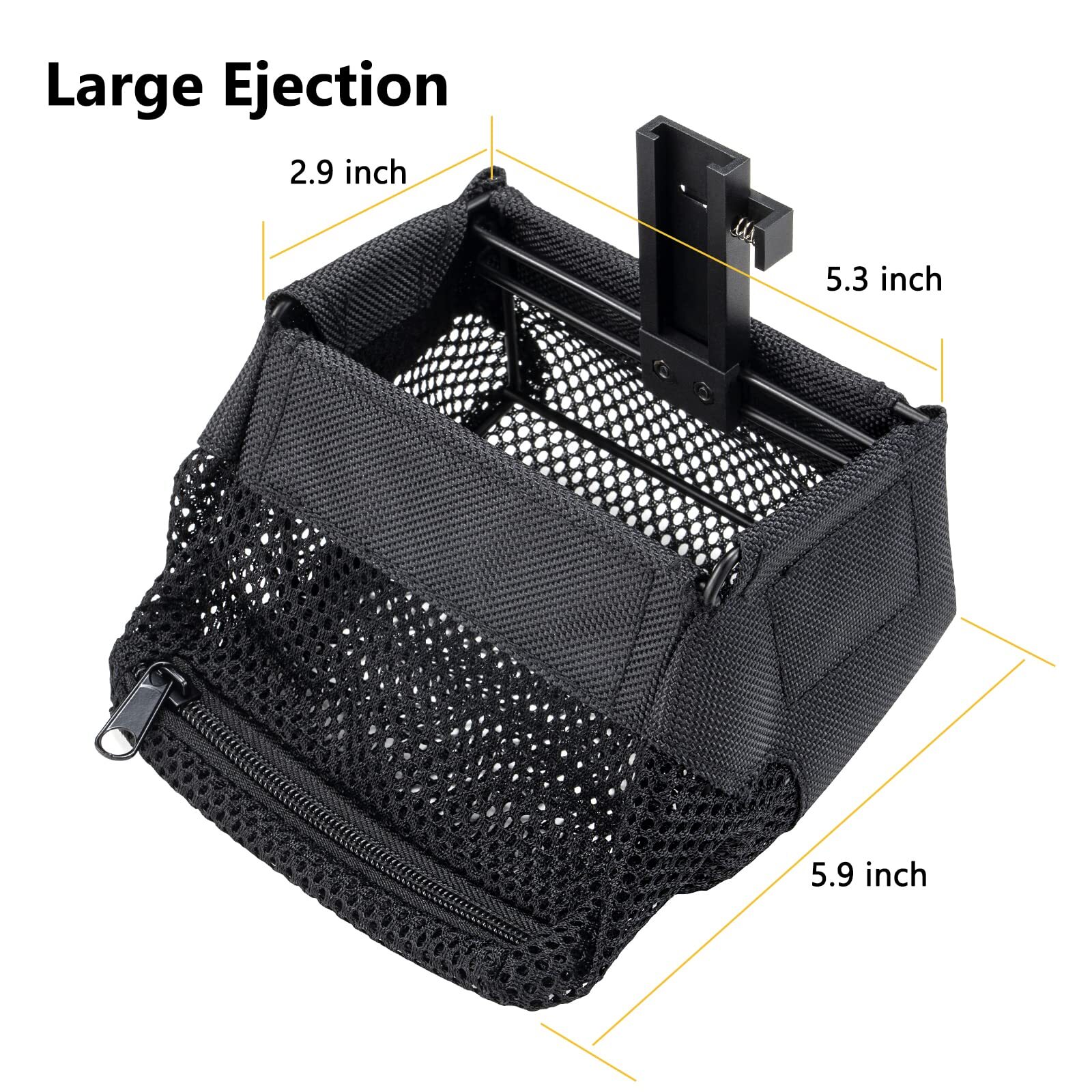 Brass Shell Catcher Net with Picatinny Rail Mount Heat Resistant Mesh Universal