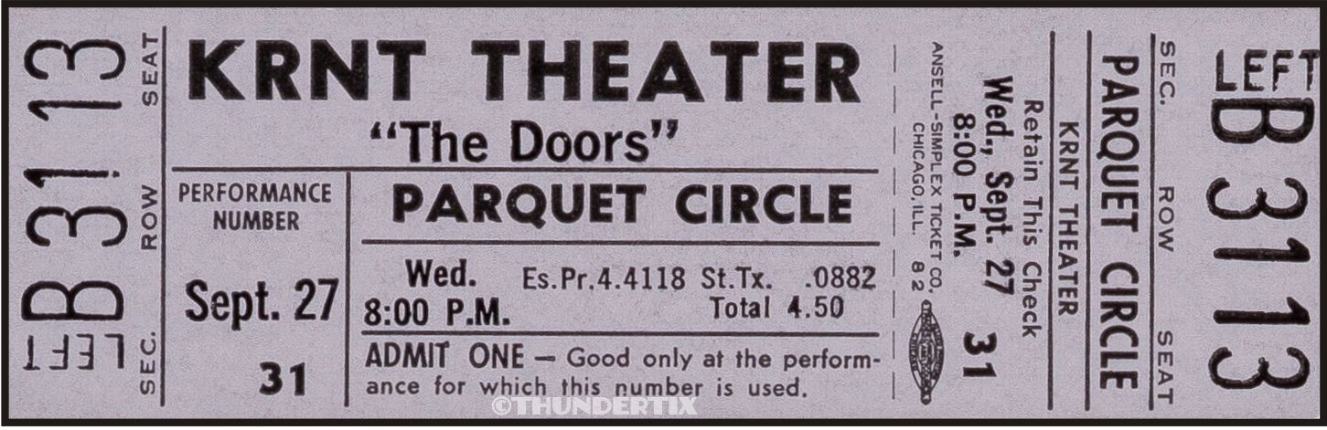 12 1967-1970 THE DOORS FULL UNUSED CONCERT TICKETS scrapbooking frame reprint