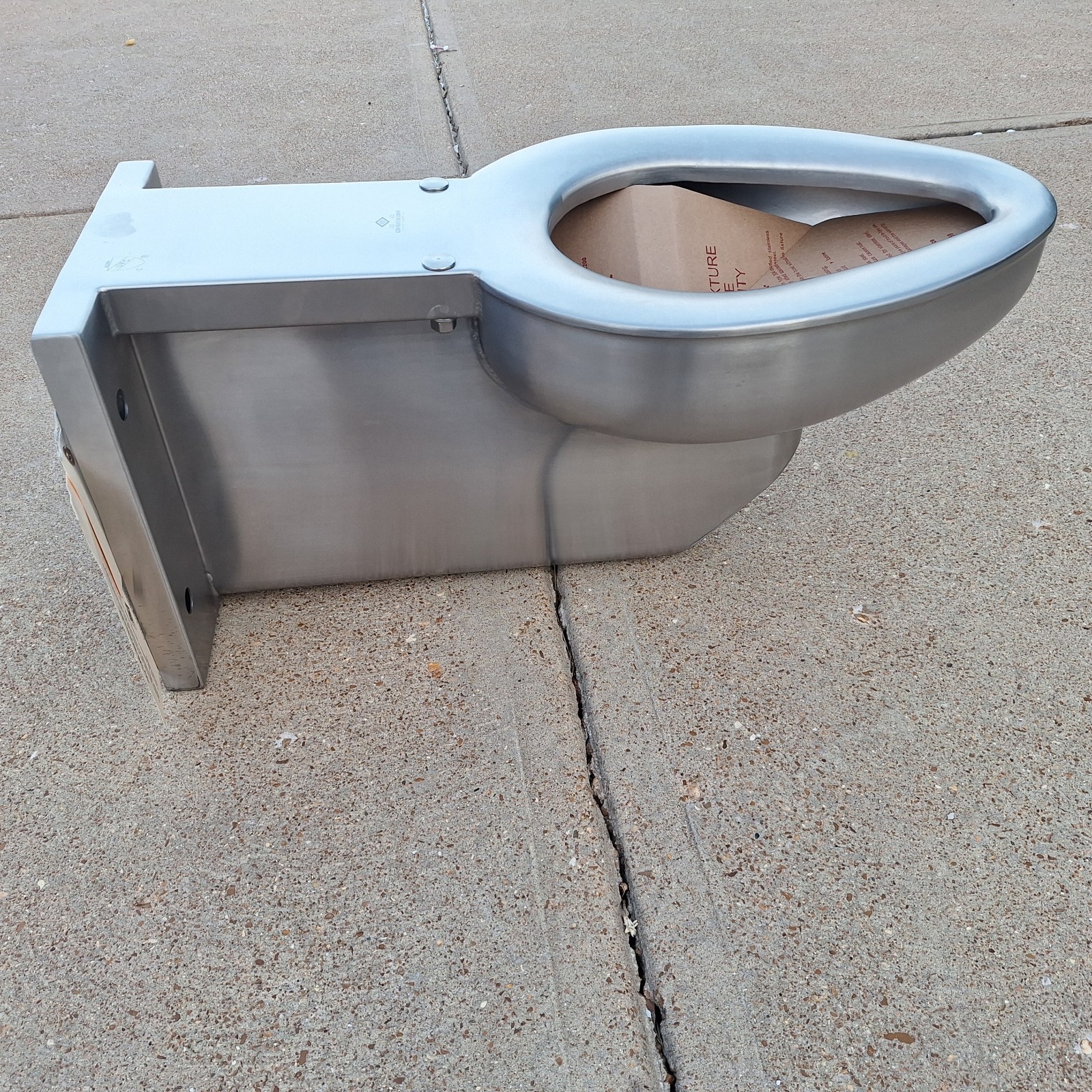 Acorn Controls Prison Toilet R2105-W-1 Toilet, Wall, Satin, Stainless Steel, ADA