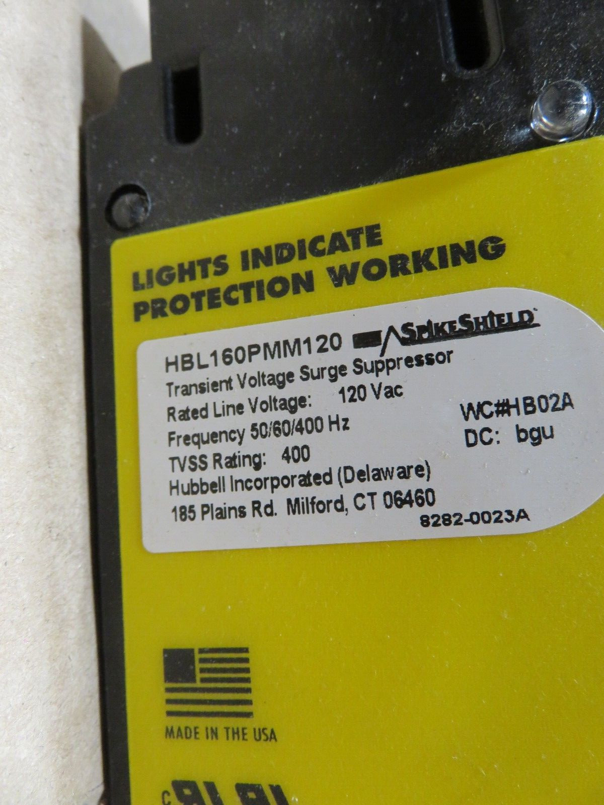 Hubbell HBL160pmm120 hot swappable module for Panel Master / SpikeShield