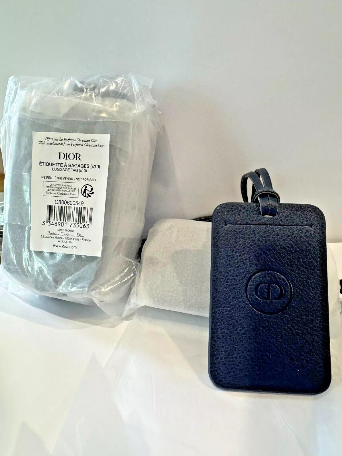 Dior Luggage Tag Navy Blue Novelty VIP Gift NEW